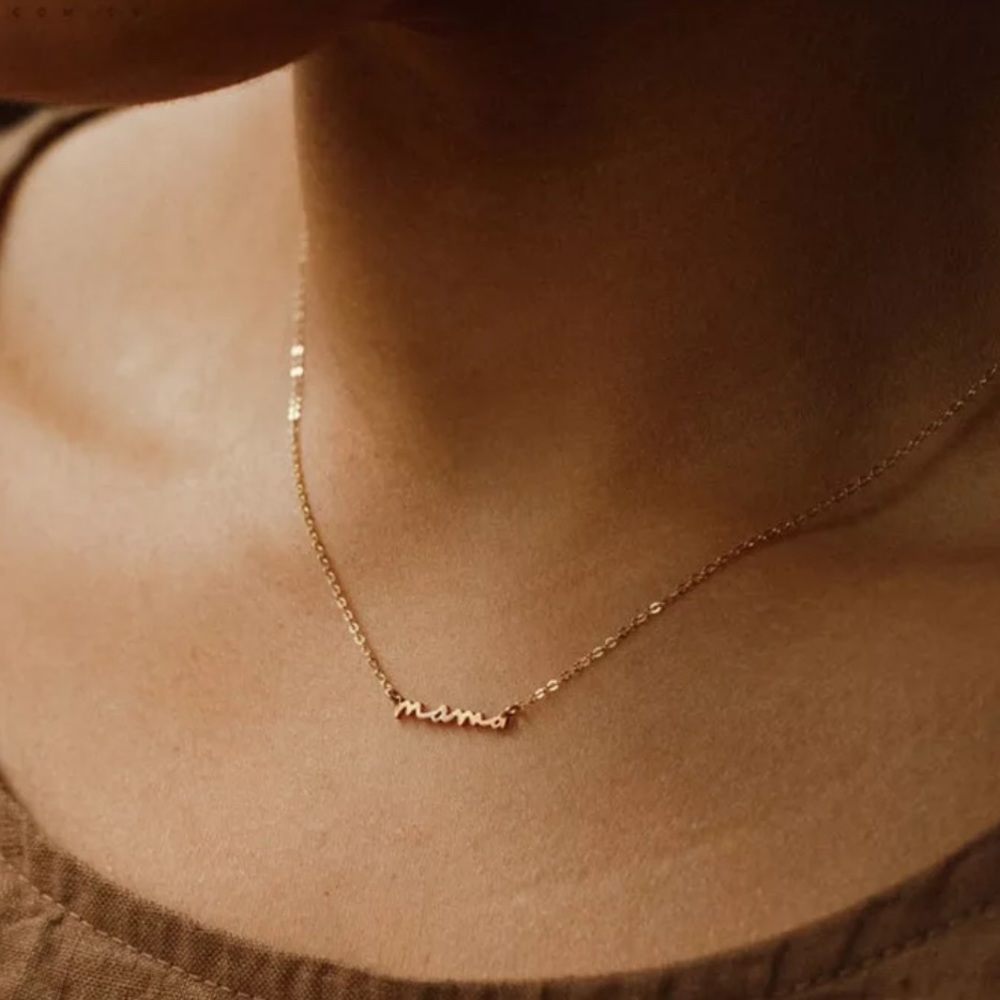 LAST ONE Dainty 925 Sterling Silver Mama Necklace